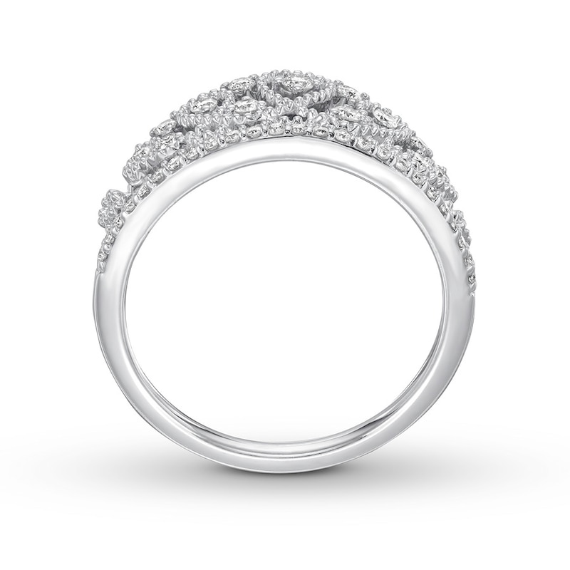 Emmy London Tiara Ring 1/3 ct tw Diamonds Sterling Silver