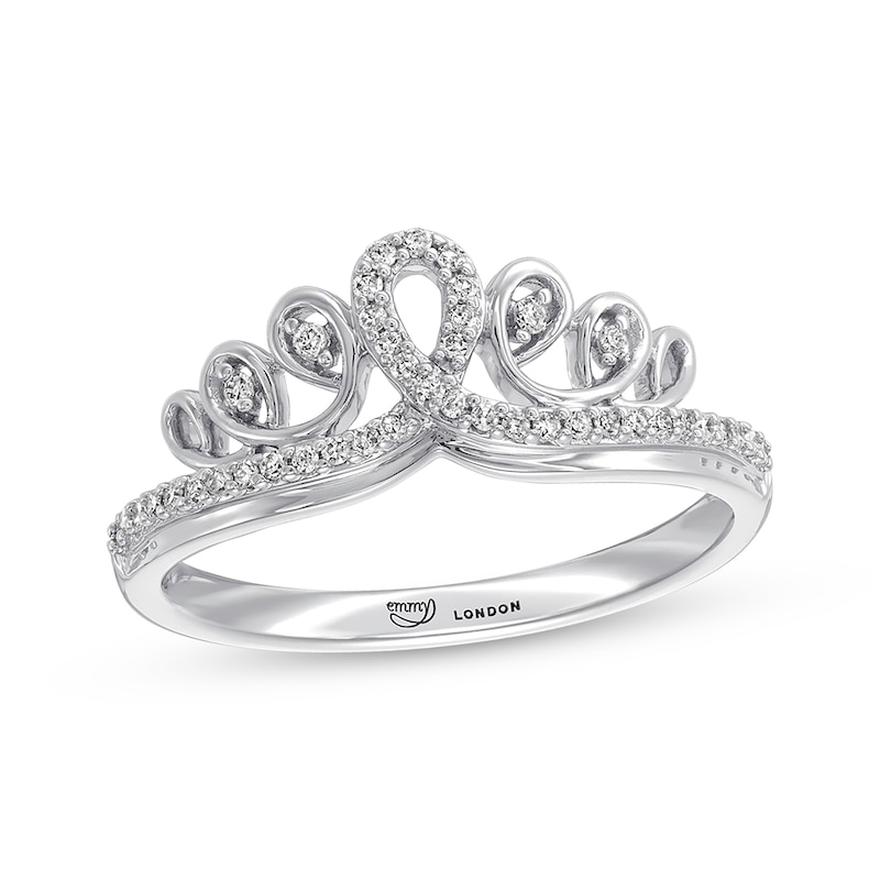 Emmy London Tiara Ring 1/6 ct tw Diamonds Sterling Silver