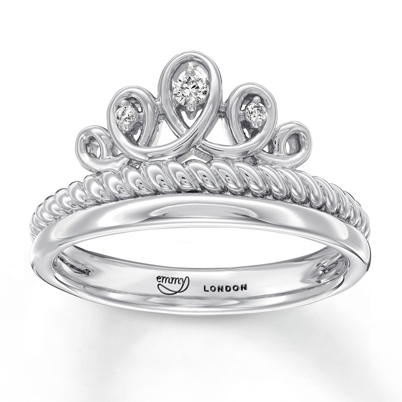Main Image 1 of Emmy London Tiara Ring 1/20 ct tw Diamonds Sterling Silver