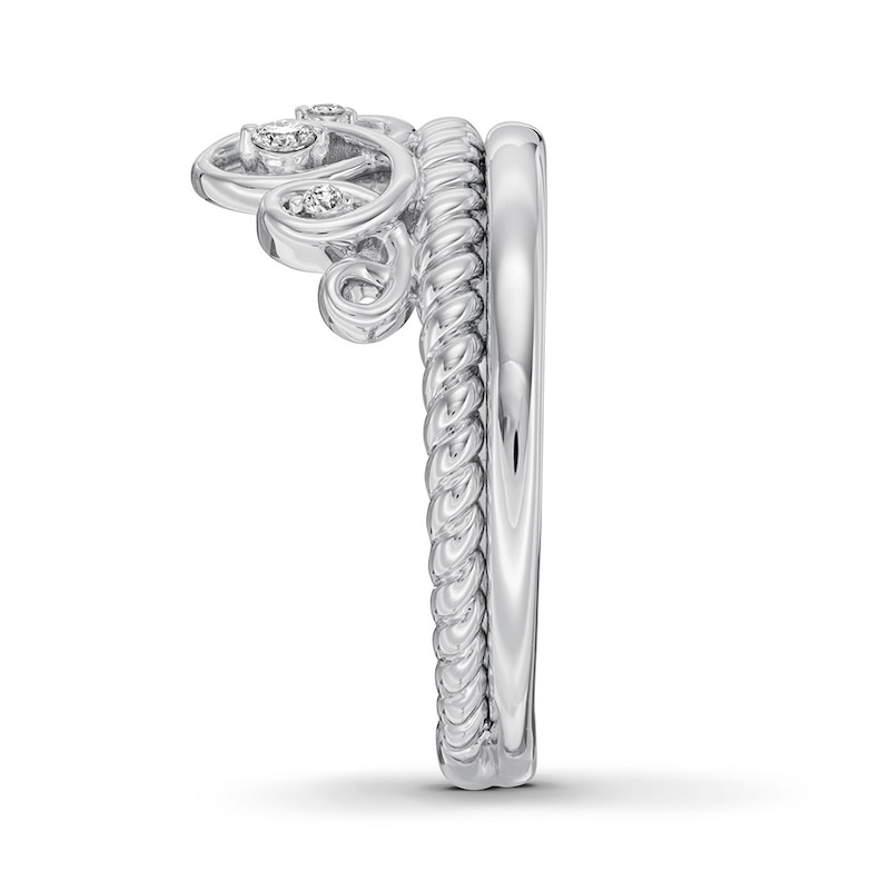 Emmy London Tiara Ring 1/20 ct tw Diamonds Sterling Silver