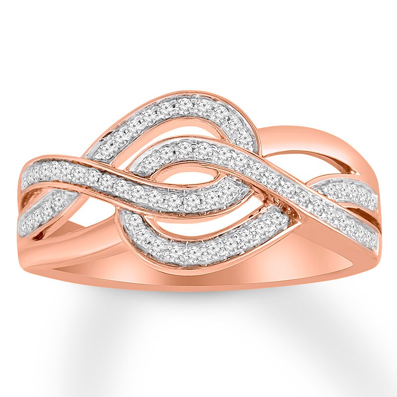 Main Image 1 of Diamond Ring 1/4 ct tw Round-cut 10K Rose Gold