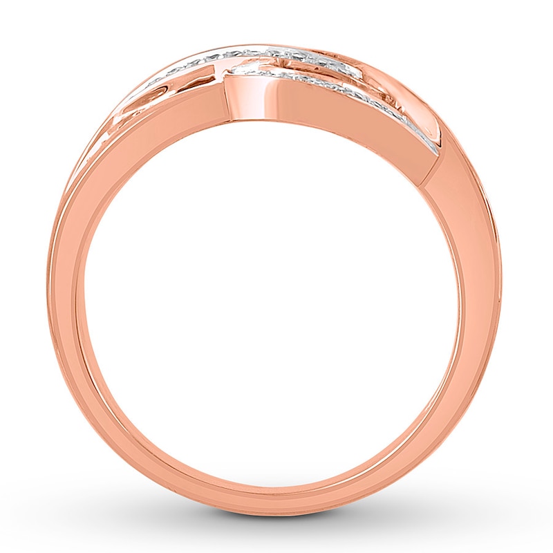 Main Image 2 of Diamond Ring 1/4 ct tw Round-cut 10K Rose Gold