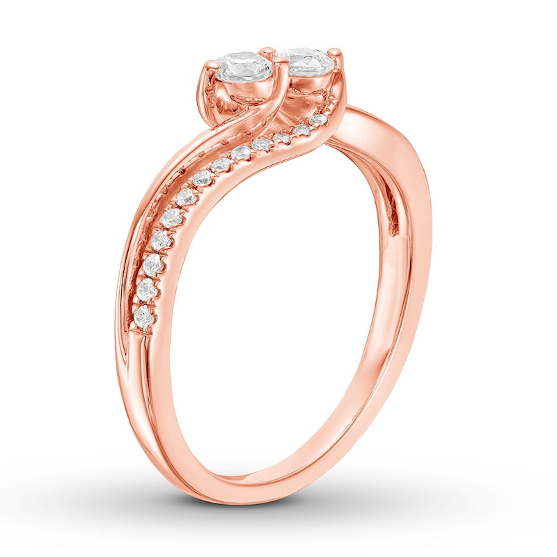 Main Image 3 of Ever Us Diamond Ring 1/3 ct tw 10K Rose Gold