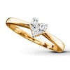 Thumbnail Image 1 of Diamond Heart Ring 1/8 ct tw Round-cut 10K Yellow Gold