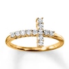 Thumbnail Image 0 of Diamond Cross Ring 10K Yellow Gold