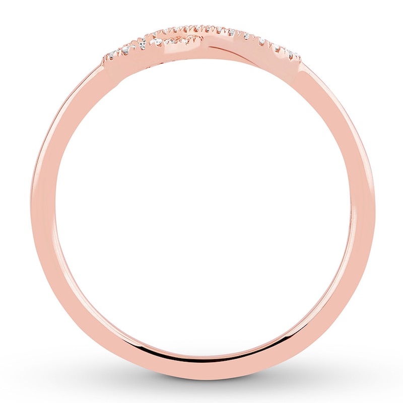 Diamond Infinity Ring 1/15 ct tw Round-cut 10K Rose Gold