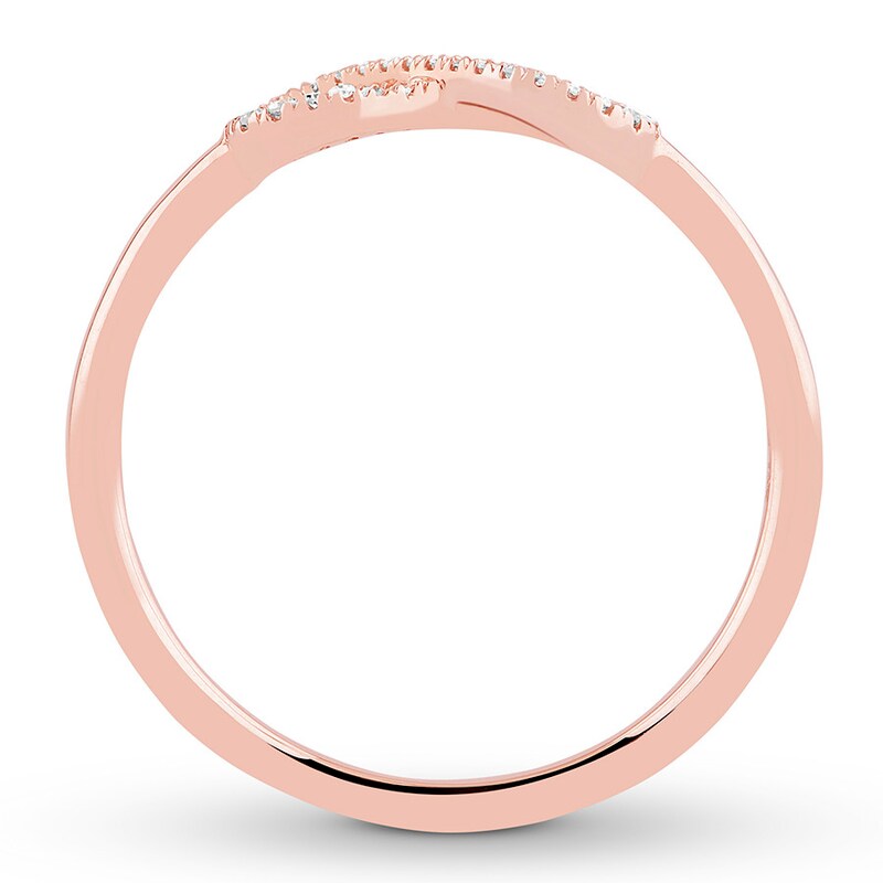 Main Image 2 of Diamond Infinity Ring 1/15 ct tw Round-cut 10K Rose Gold