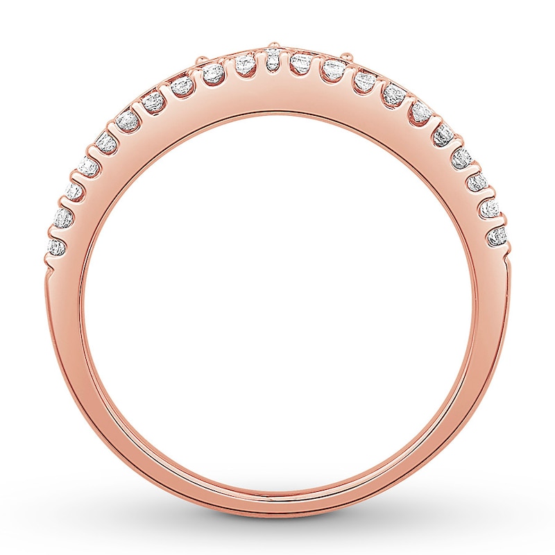 Emmy London Diamond Crown Ring 1/3 ct tw 10K Rose Gold