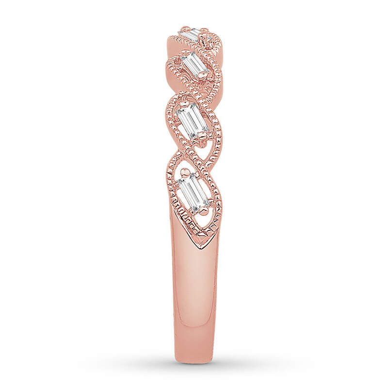 Emmy London Diamond Ring 1/8 ct tw Baguette 10K Rose Gold