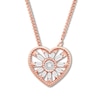 Thumbnail Image 1 of Emmy London Diamond Heart Necklace 1/8 ct tw 10K Rose Gold
