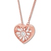 Thumbnail Image 2 of Emmy London Diamond Heart Necklace 1/8 ct tw 10K Rose Gold
