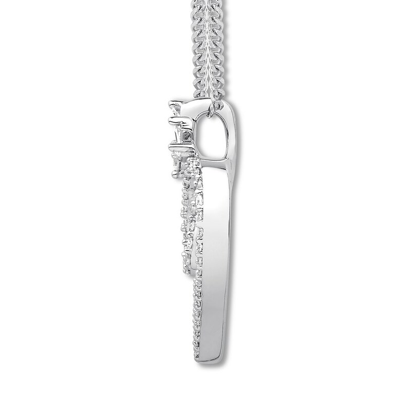 Emmy London Diamond Heart Necklace 1/5 ct tw Sterling Silver