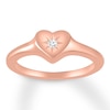 Thumbnail Image 0 of Diamond Heart Signet Ring 10K Rose Gold
