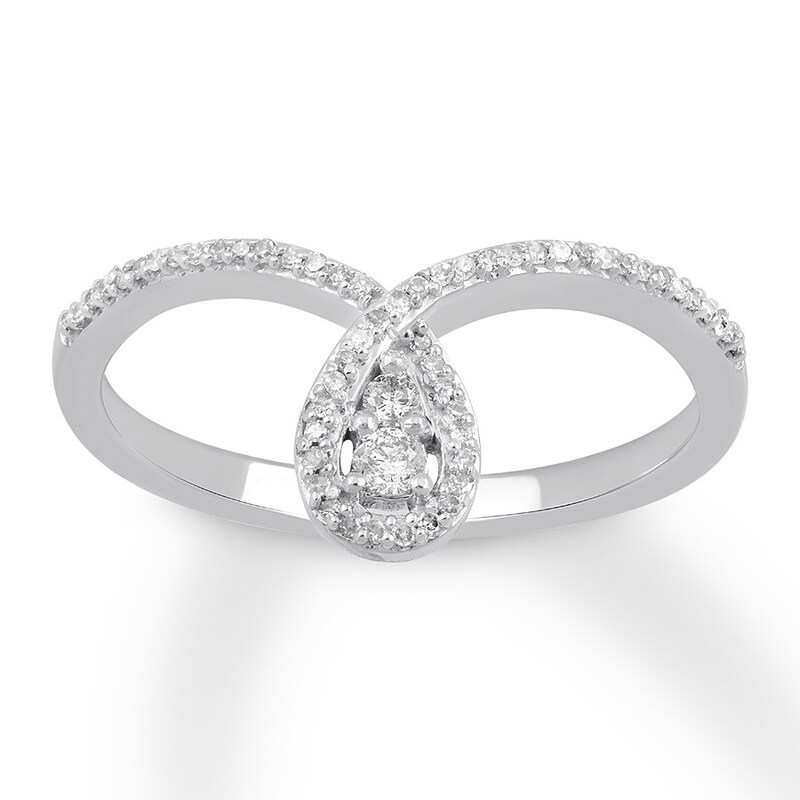 Diamond Fashion Ring 1/6 Carat tw 10K White Gold