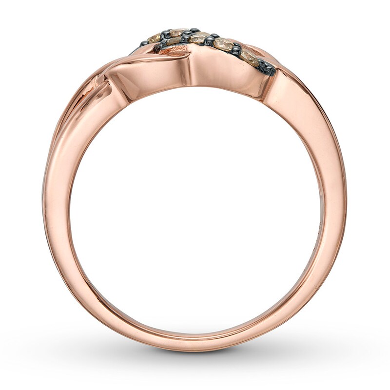 Le Vian Diamond Ring 1/6 ct tw Round-cut 14K Strawberry Gold