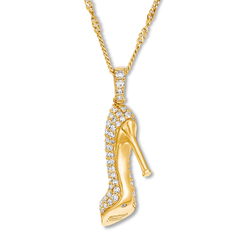 Main Image 4 of Emmy London Diamond Shoe Necklace 3/4 ct tw 14K Yellow Gold 20&quot;