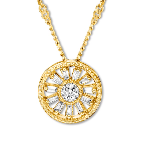 Emmy London Diamond Necklace 1/6 ct tw 10K Yellow Gold