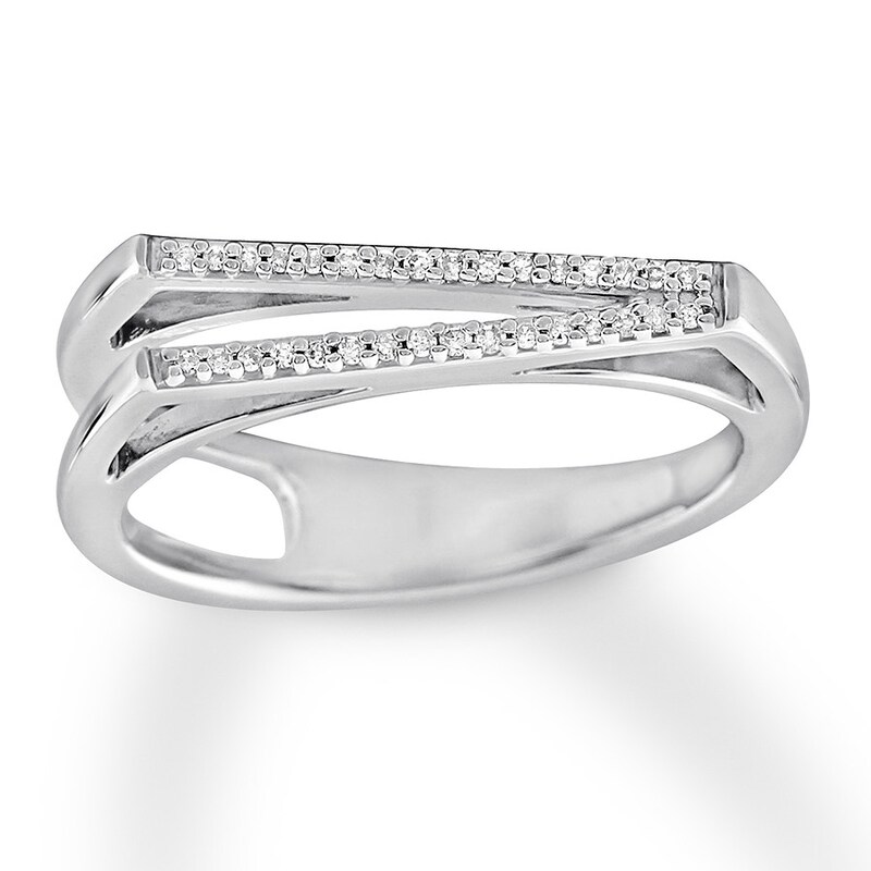 Flat Top Diamond Ring 1 15 Ct Tw Sterling Silver Womens Rings Flat Top Diamond Ring 1 15 Ct Tw