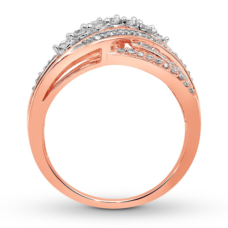 Diamond Ring 1/2 ct tw Round-cut 10K Rose Gold