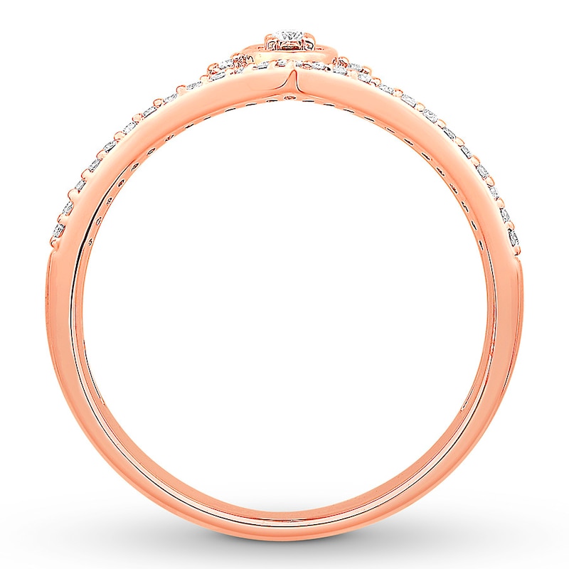 Emmy London Diamond Ring 1/6 ct tw Round-cut 10K Rose Gold