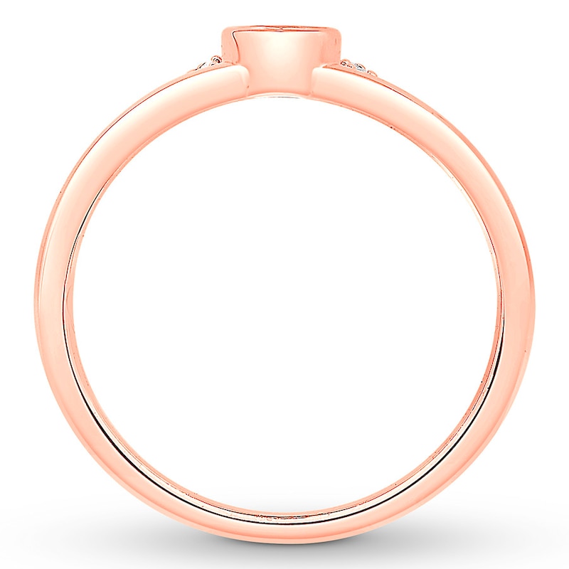 Emmy London Diamond Ring 1/8 ct tw Round-cut 10K Rose Gold