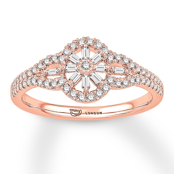 Emmy London Diamond Ring 1/3 ct tw 10K Rose Gold