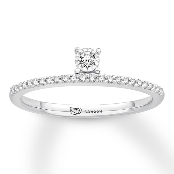 Emmy London Diamond Ring 1/8 ct tw Sterling Silver