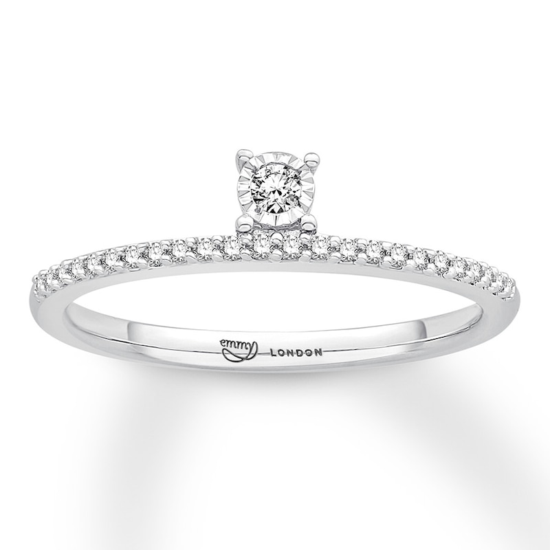 Emmy London Diamond Ring 1/8 ct tw Sterling Silver