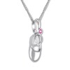 Thumbnail Image 3 of Emmy London Sapphire Baby Shoe Necklace Sterling Silver