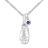 Thumbnail Image 1 of Emmy London Sapphire Baby Shoe Necklace Sterling Silver 20&quot;