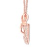 Thumbnail Image 1 of Emmy London Diamond Baby Shoe Necklace 1/3 ct tw 10K Rose Gold 20"