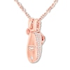 Thumbnail Image 3 of Emmy London Diamond Baby Shoe Necklace 1/3 ct tw 10K Rose Gold 20"