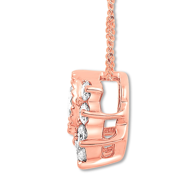 Main Image 2 of Emmy London Diamond Necklace 1/4 ct tw 10K Rose Gold 20"