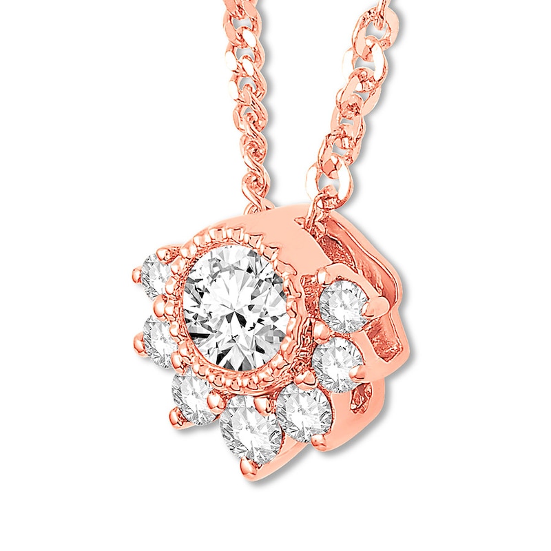 Main Image 3 of Emmy London Diamond Necklace 1/4 ct tw 10K Rose Gold 20"