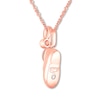 Thumbnail Image 4 of Emmy London Sapphire Baby Shoe Necklace 10K Rose Gold