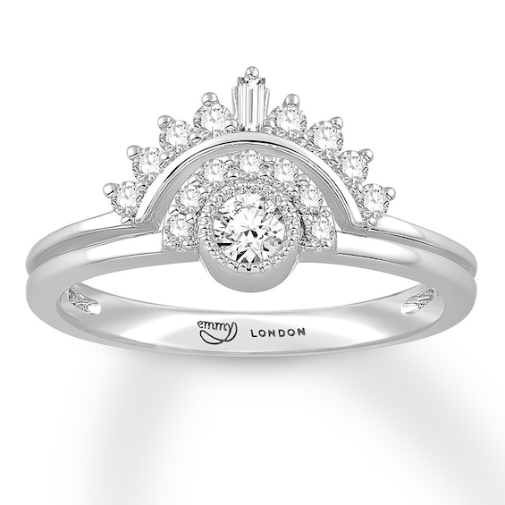 Emmy London Diamond Ring 3/8 ct tw Sterling Silver