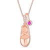 Thumbnail Image 1 of Emmy London Diamond Baby Shoe Necklace 1/20 ct tw 10K Rose Gold