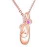 Thumbnail Image 3 of Emmy London Diamond Baby Shoe Necklace 1/20 ct tw 10K Rose Gold