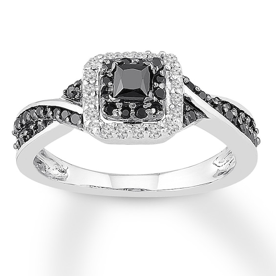 Vip Jewelry Co 1.75 Ct Halo Round Cut CZ Black Stainless Steel Wedding Ring Set Womens Size 5-10 