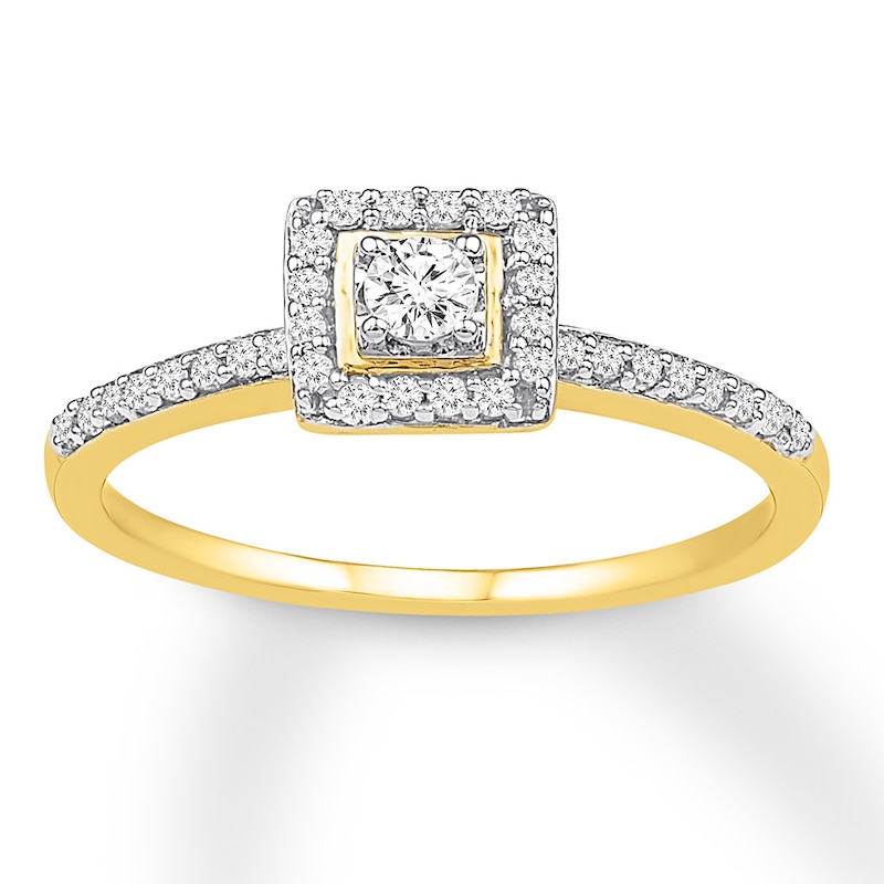Main Image 1 of Diamond Ring 1/4 ct tw Round-cut 10K Yellow Gold