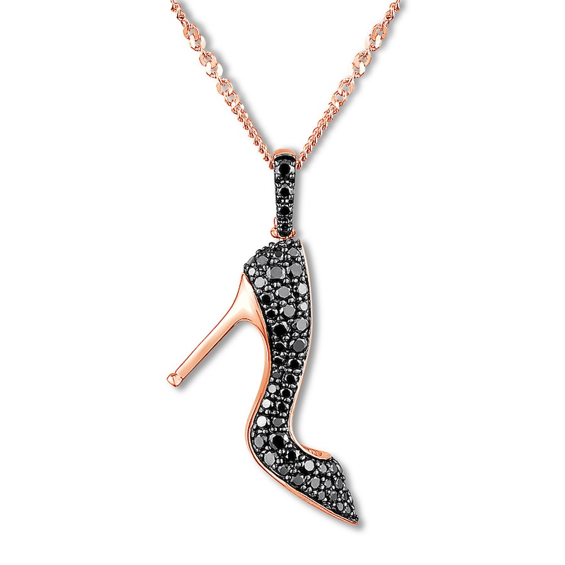 Main Image 1 of Emmy London Diamond Shoe Necklace 3/4 ct tw 14K Rose Gold