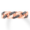 Thumbnail Image 3 of Black Diamond Chain Ring 1/4 ct tw Round-cut 10K Rose Gold