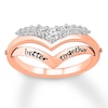 Thumbnail Image 1 of "Better Together" Diamond Ring 1/5 cttw Round-cut 10K Rose Gold