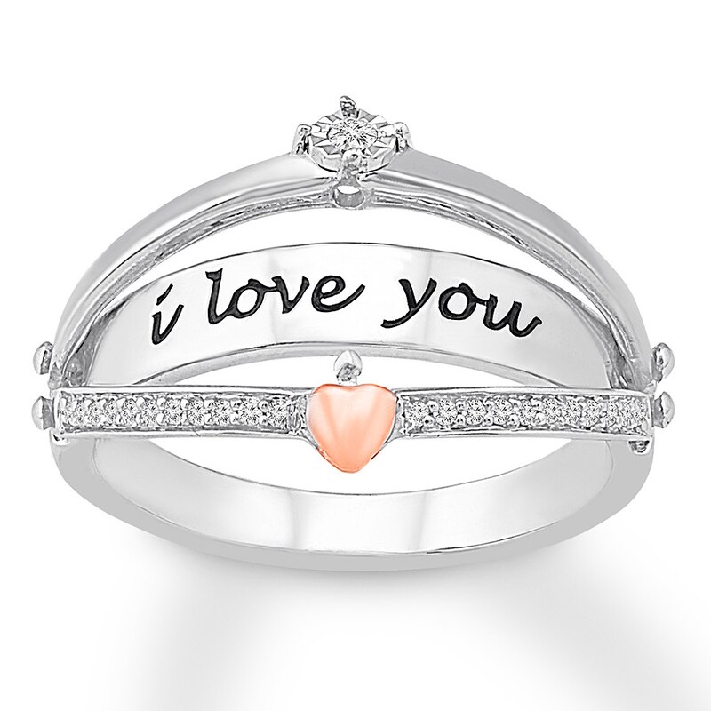 I love you ring silver Clearance