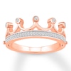 Thumbnail Image 0 of "Stand Tall" Diamond Crown Ring 1/10 ct tw 10K Rose Gold