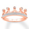 Thumbnail Image 0 of "Stand Tall" Diamond Crown Ring 1/10 ct tw 10K Rose Gold