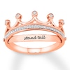 Thumbnail Image 1 of "Stand Tall" Diamond Crown Ring 1/10 ct tw 10K Rose Gold