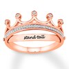 Thumbnail Image 1 of "Stand Tall" Diamond Crown Ring 1/10 ct tw 10K Rose Gold