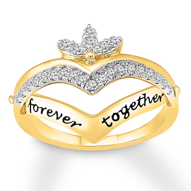 "Forever Together" Diamond Ring 1/5 ct tw Round 10K Yellow Gold