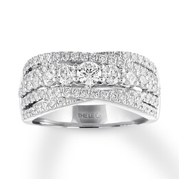 THE LEO Diamond Anniversary Ring 1-1/3 ct tw Round-cut 14K White Gold